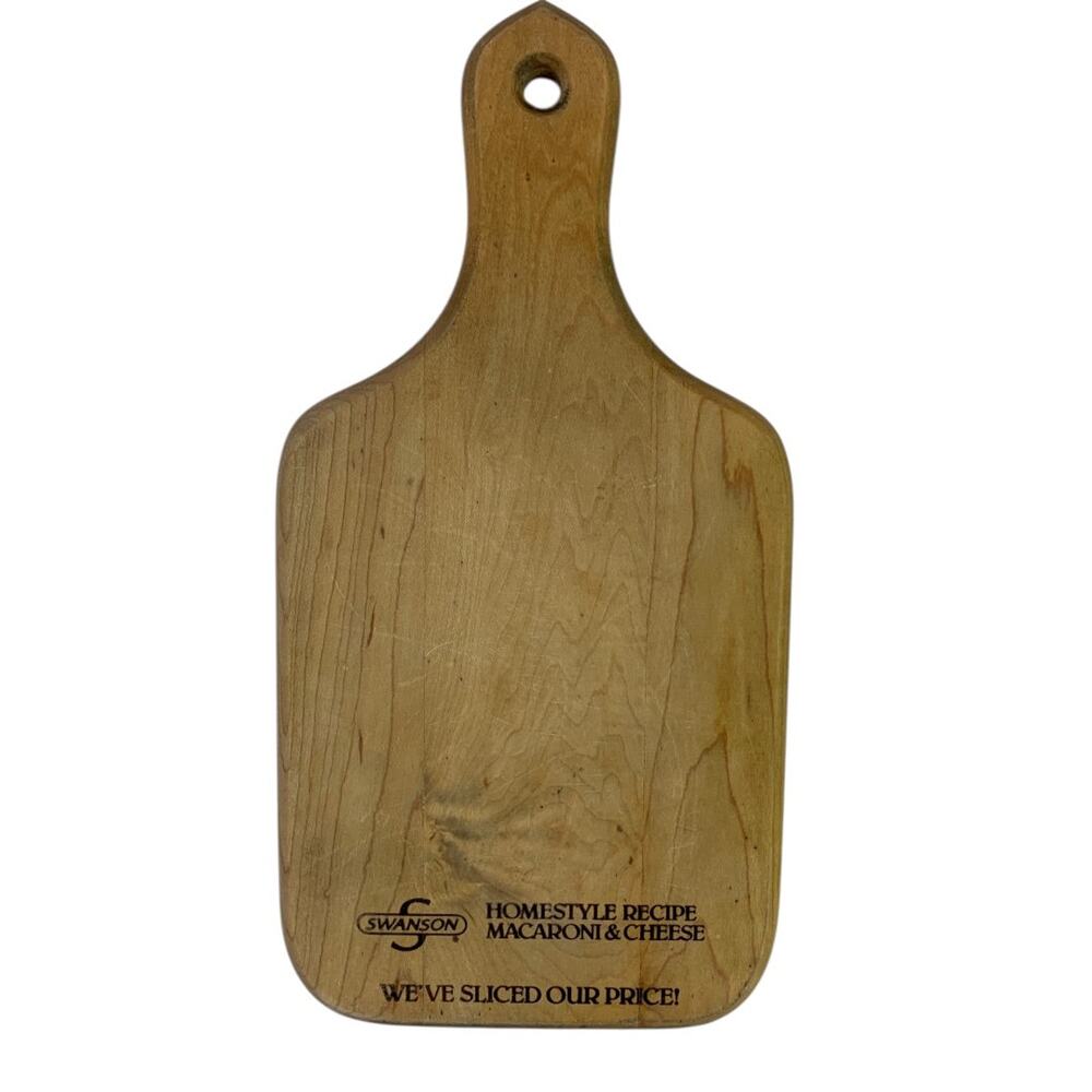 Vintage Swanson Promotional Cutting Board 14" x 7" Hanging